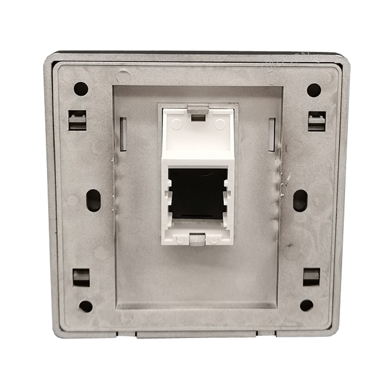 Black Color Empty Wall Frame Faceplate Insert For 1 Gang 2 Ports 4 Keystone Jack Module Face Panel Outlet In Dark Paint. 