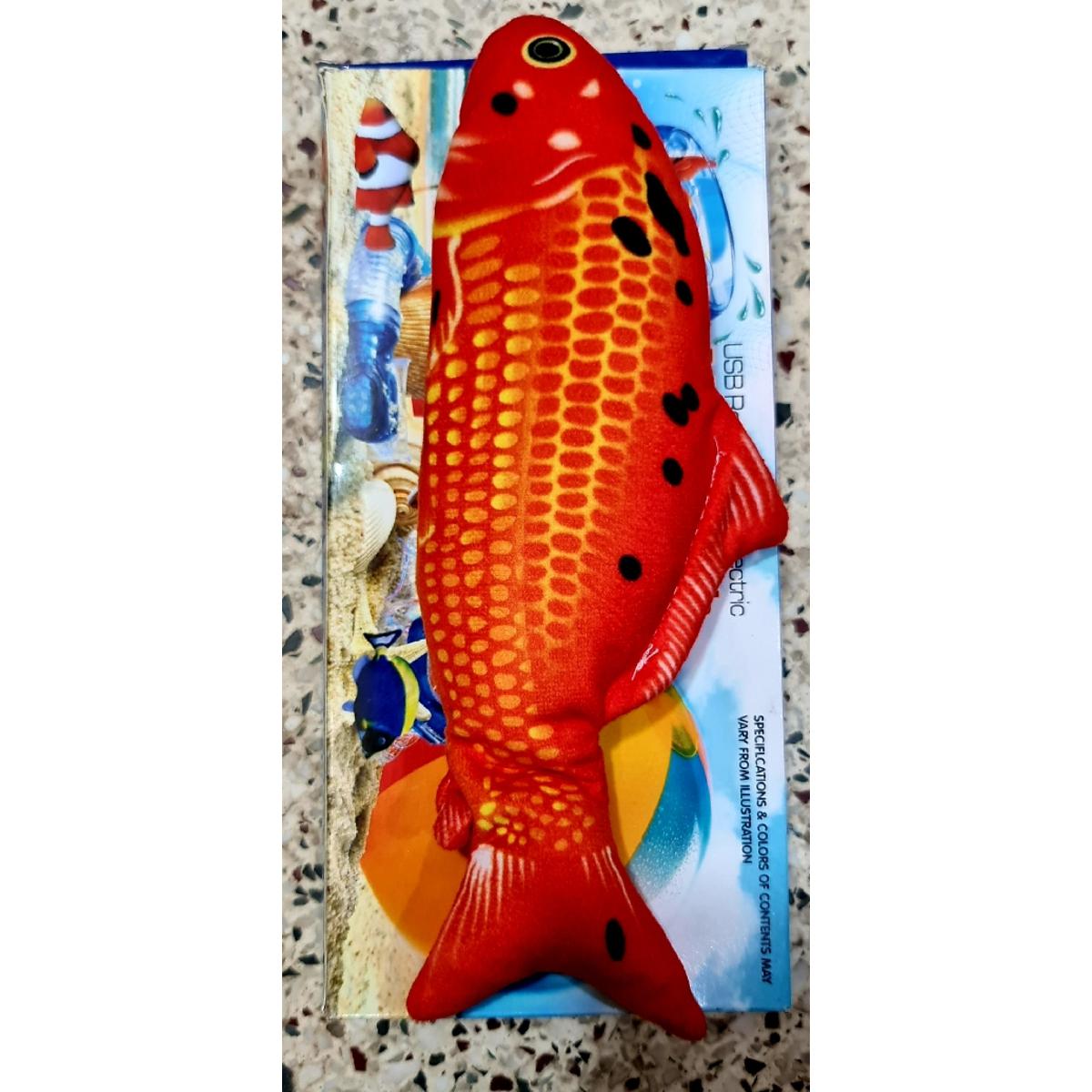 Electric Moving Fish Cat Toy, Realistic Plush Simulation Electric Wagging Fish Cat Toy Catnip Kicker Toys, Funny Interactive Pets Pillow Chew Bite Kick Supplies for Cat Kitten Kitty (Carp)