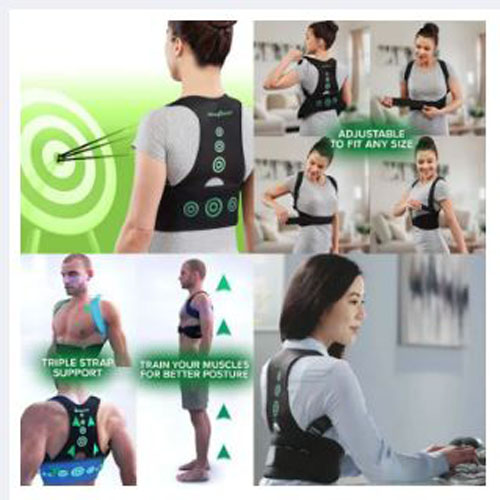 Hempvana Arrow Posture - Fully Adjustable Posture Support & Posture Corrector for Upper Body - Helps Correct Slouching, Text Neck and Hunching Over. 