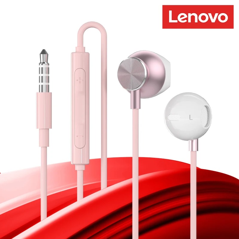 Original Lenovo TW16 Gaming Wired Headset Subwoofer 9D Surround Sound Hifi Sound Music Headset Sports In-Line Semi-In-Ear Headphones