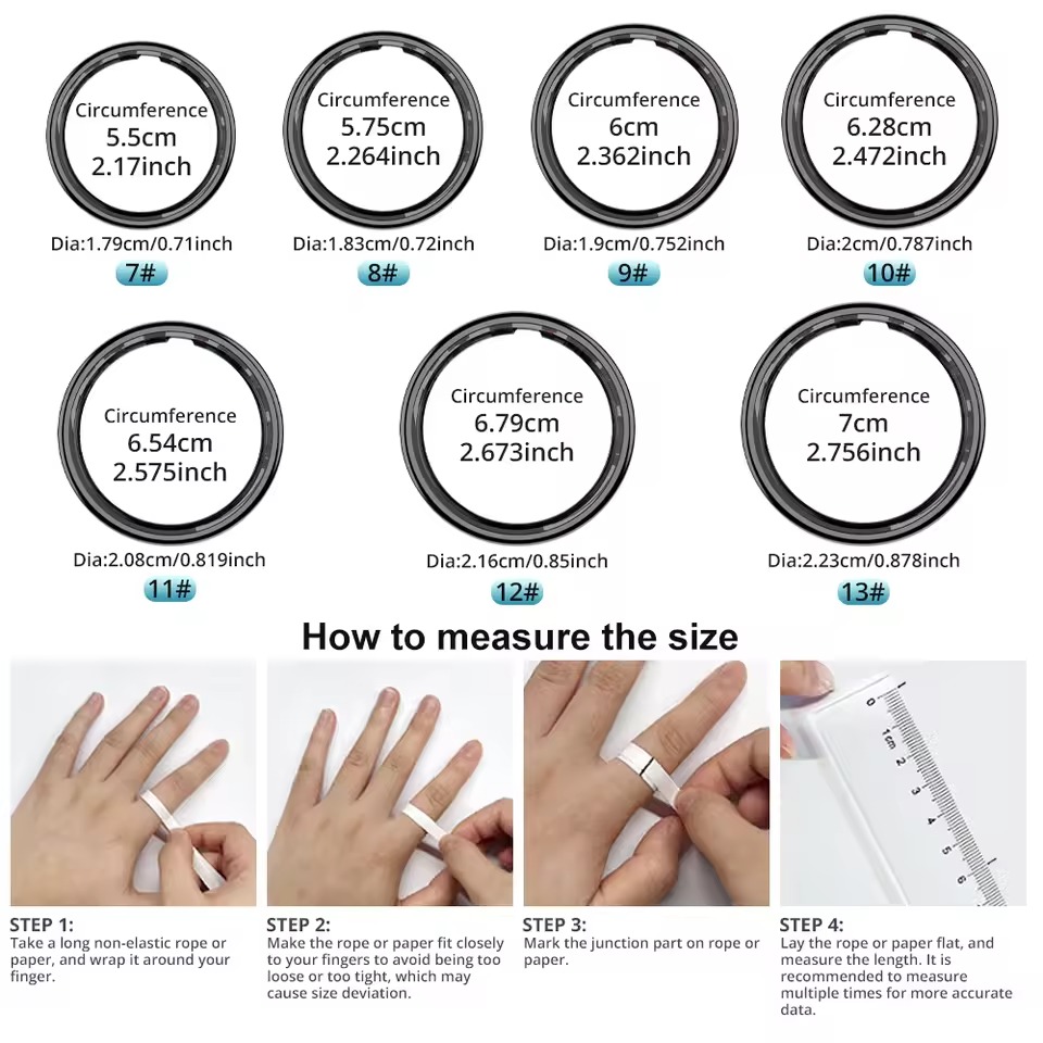 Colmi R12 Smart Ring with Digital Display 5ATM Waterproof Fitness & Activity Tracker Smart Ring. 