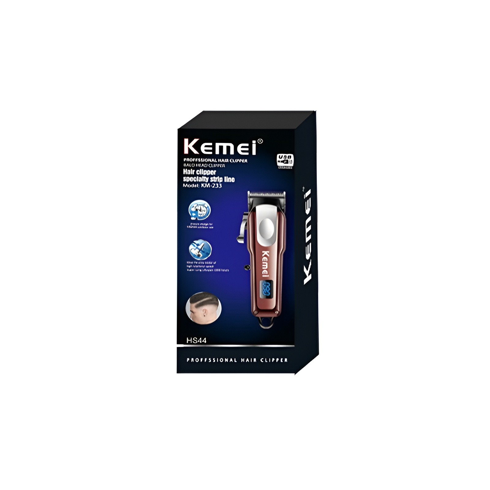 Kemei KM-233: Rechargeable Hair & Beard Trimmer. 