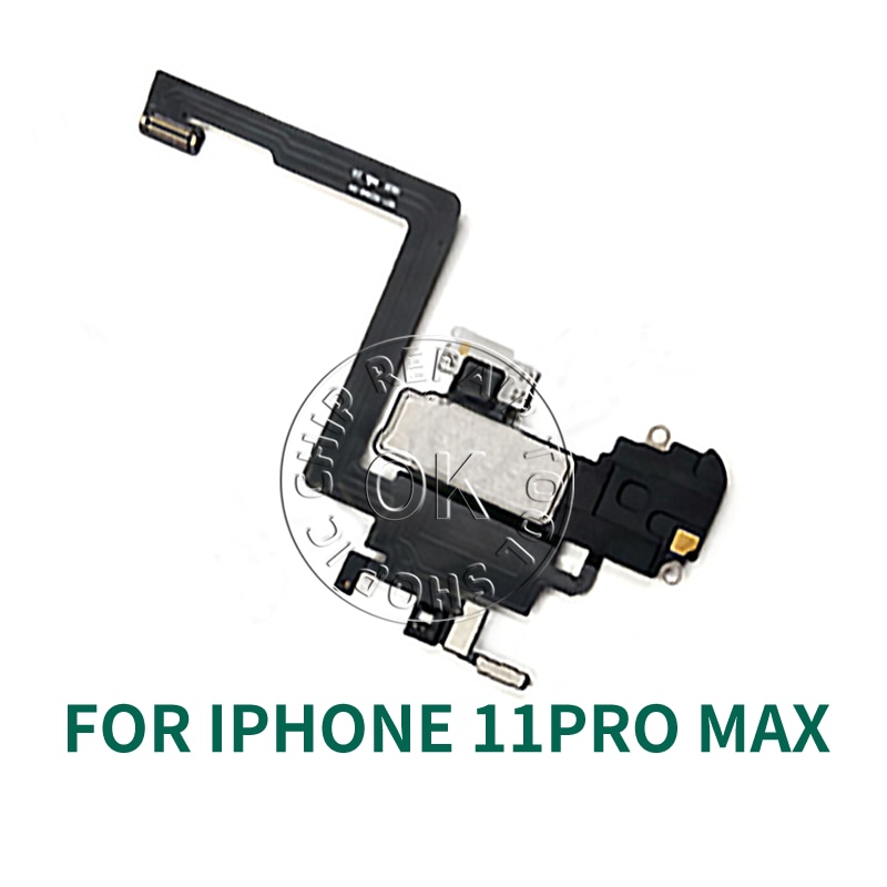 Original Ear Earpiece Flex Cable For iPhone X XR Xs 11 11 Pro Max Sensor Proximity Small Earphone Ear Speaker with Phone Face ID. 