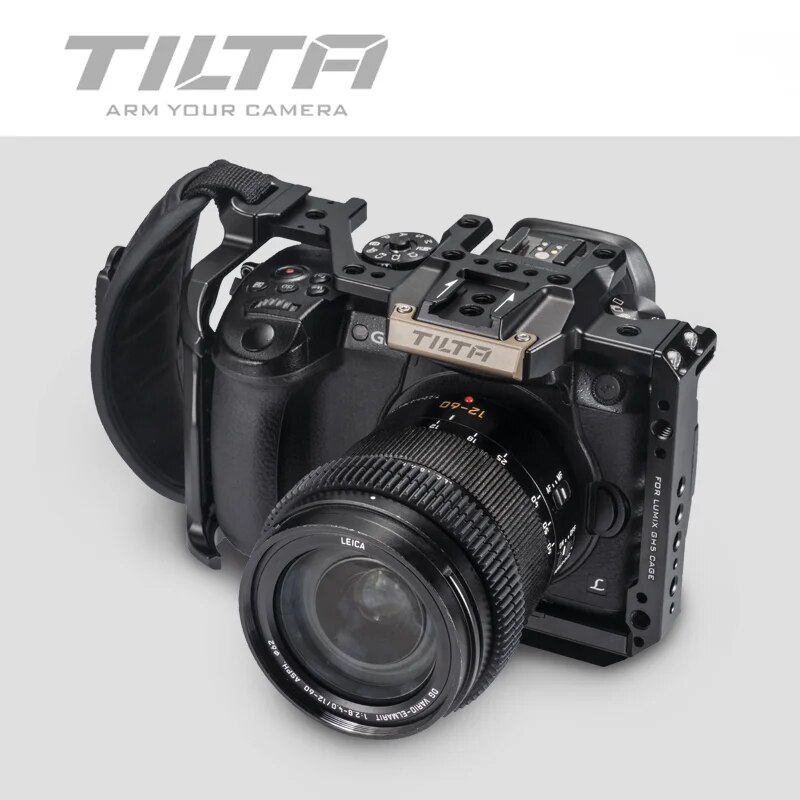 TILTA Accessories for PANASONIC Lumix GH5 GH5S Cage with Top Handle grip Kit Run Stop Cable Clip holder Black TA-T37-FCC-B. 