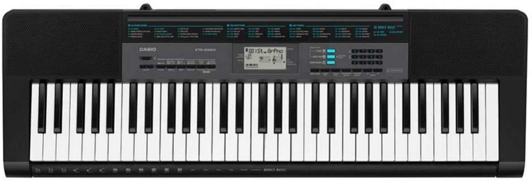 Casio CTK-2550 61-Key Portable Keyboard with App Integration/Dance Music Mode,Black