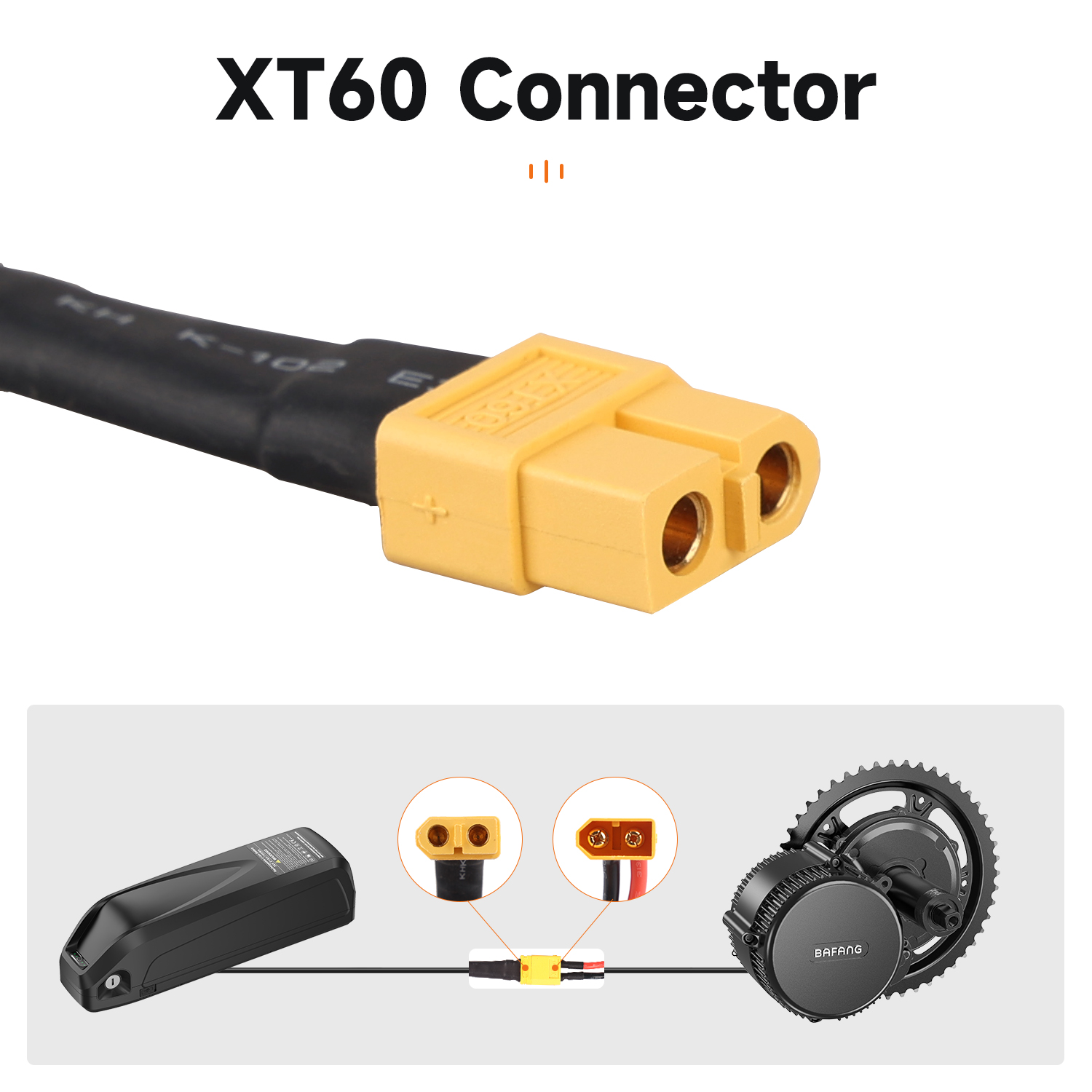 Hailong Battery Discharge Connector 5Pin 6Pin Male Female Connection E-Bike Battery Base Replacement Part 50A External Fuse. 