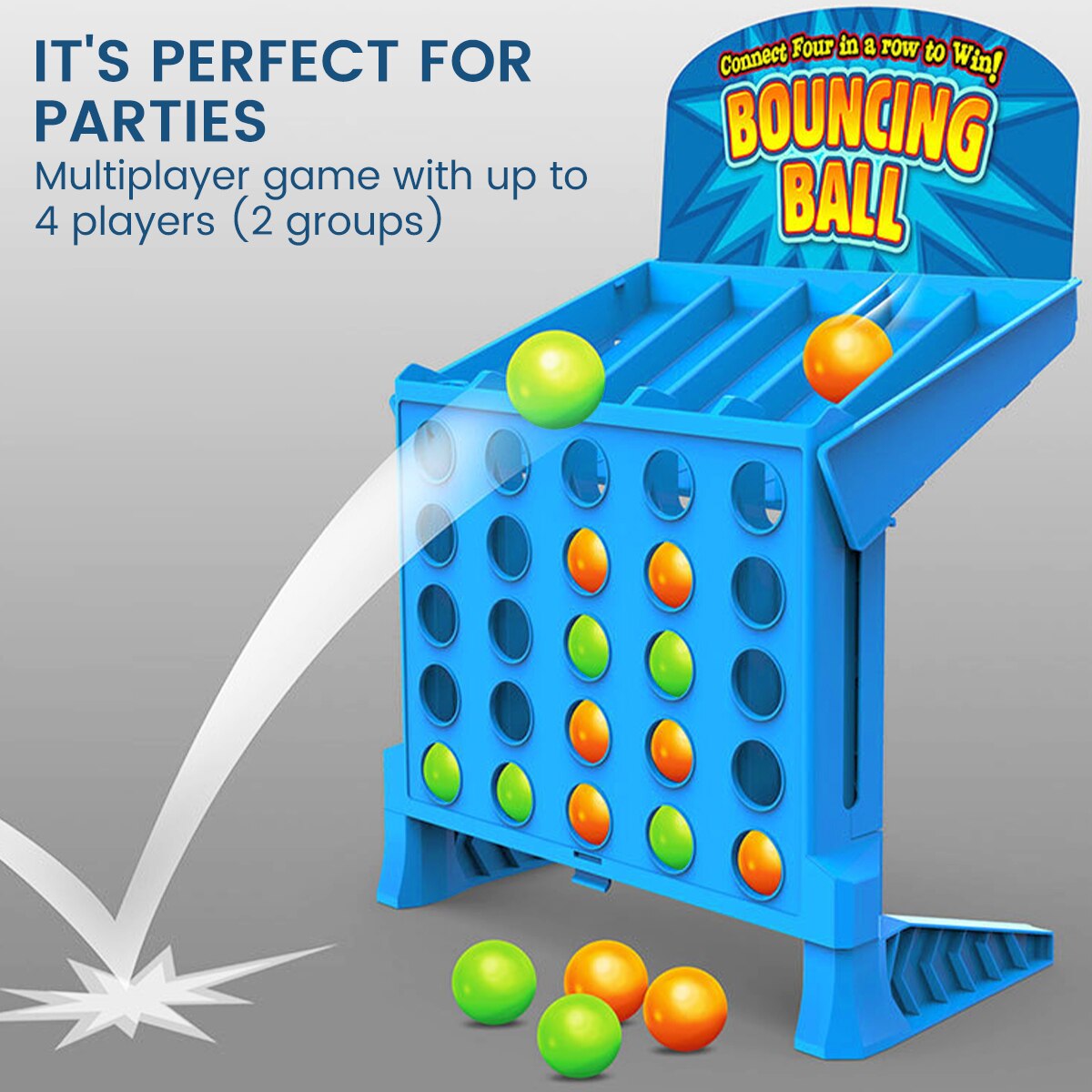 Connect 4 SBoard Game Desktop Games Children Portable Four Continuous Bouncing Ball Two Player Puzzle Game Children Gift. 