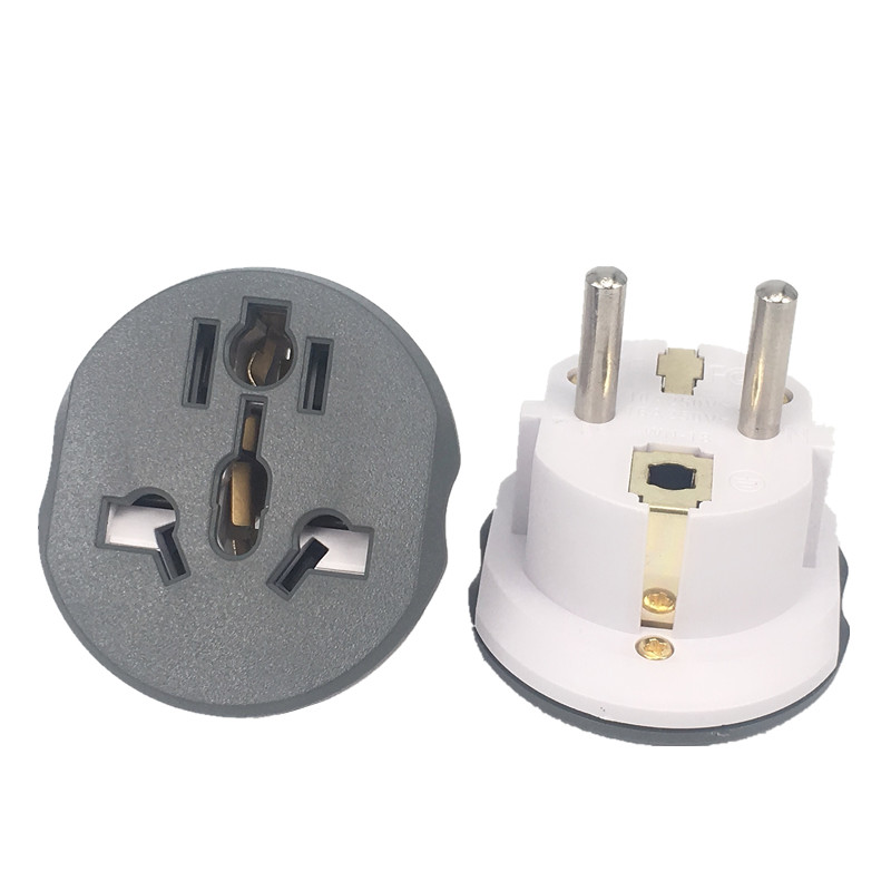Korea EU Plug Adapter 16A 250V Travel Adapter Converter 2 Round Socket High Quality Universal AU US UK CN To EU KR Wall Socket. 