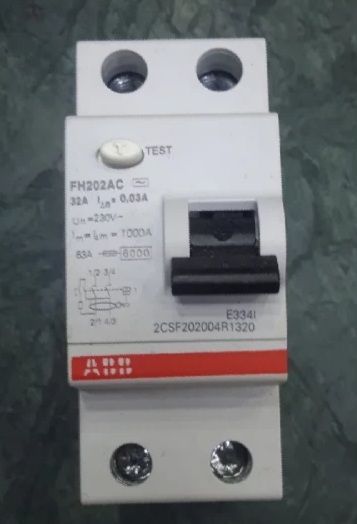 FH202AC-63A 1P+N C63 RCCB Residual Current Circuit Breaker-ABB- 30mA 230V. 