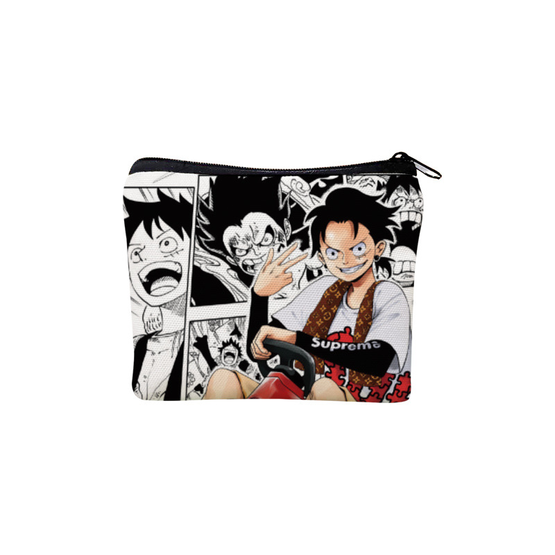 Anime Merchandise Coin Purse Pirate Luffy Zoro Joba Canvas Card Holder Key Case Gift