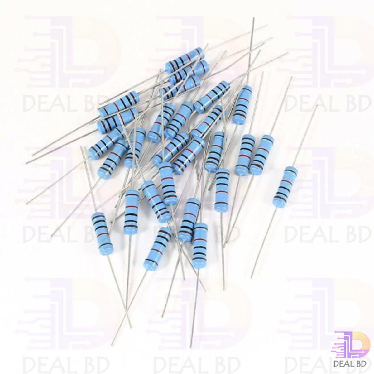 100Pcs Tolerance 1% 6.8K Ohm Resistor 6.8K Ohm Carbon Film Resistor 6.8K Ohm 1/4W Resistance 0.25 Watt Fixed Resistors Passive Components Parts