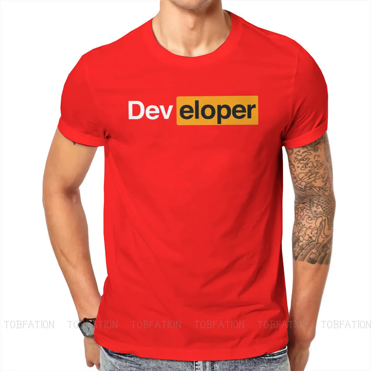 Developer TShirt For Men Software Developer IT Programmer Geek Clothing Novelty T Shirt Comfortable Printed Loose. 