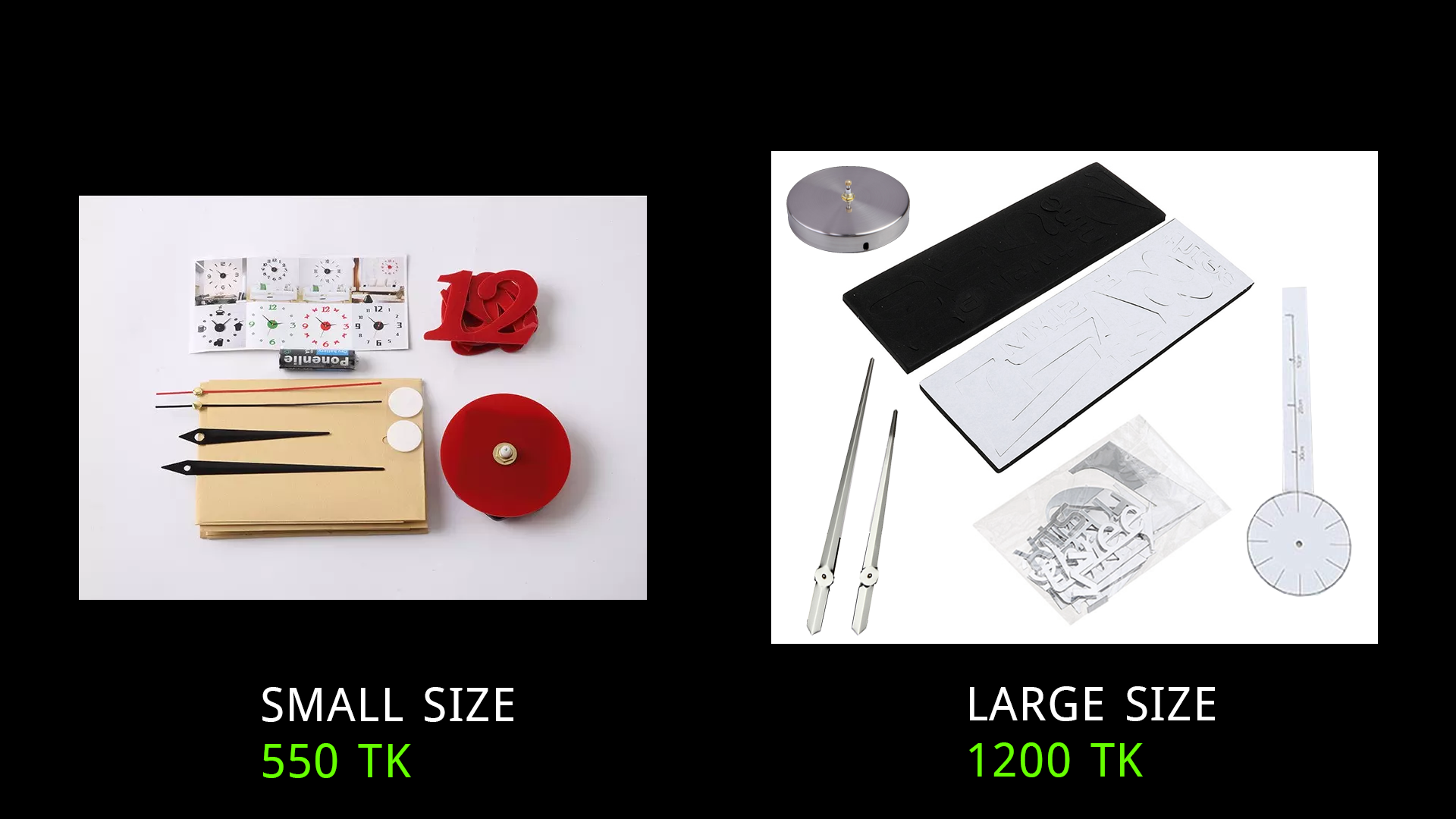 Zymak WP-55PB Glossy Acrylic 3D Sticker Type Wall Clock Large Size DIY Wall Clock. 