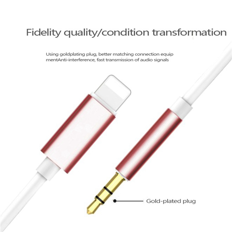 3X for iPhone Aux Cord Aux Cord for Car Apple to 3.5mm Aux Cable for iPhone5 and Above Models and iPad-Rose Gold. 