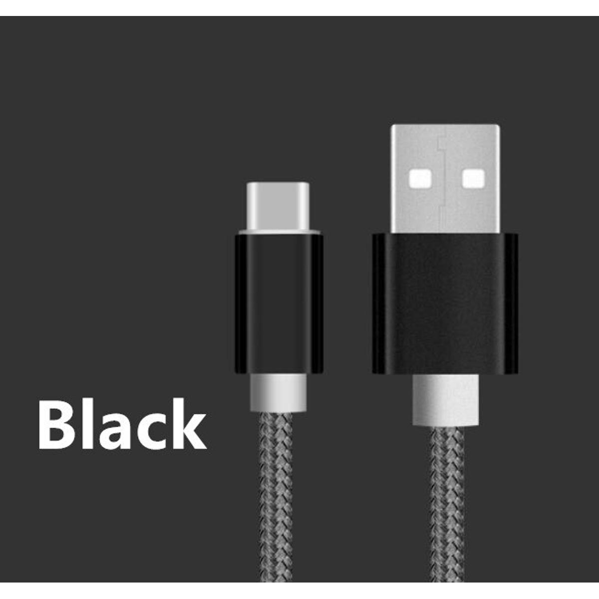 【happy one】Nylon USB Type C USB type-c USBs Faster Charging for Huawei p10 Samsung Galaxy A6 2021 SM-A600F A6 Plus SM-A605G