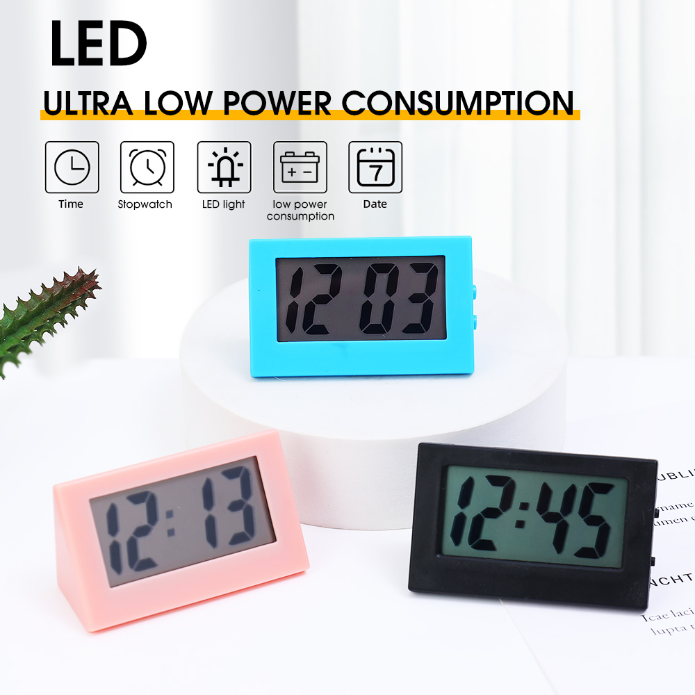 Mini Small Digital Desk LED Display Clock Travel Electronic Clock Home Office Desk Clock. 