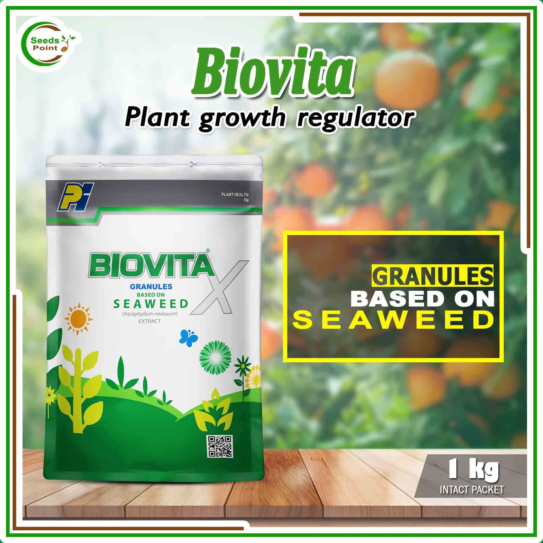 Seaweed Extract (Granules) Biovita X - 1 Kg (Intact Packet)