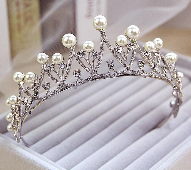 Pearl Crystal Wedding Bridal Tiara Crown Rhinestone Headbands Hair Hairband. 