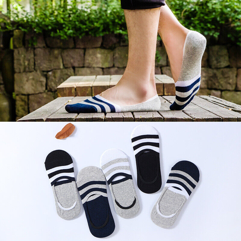 Cotton And Nylon Ankle Socks 5 Pairs For Men - Cycle Random Colors. 