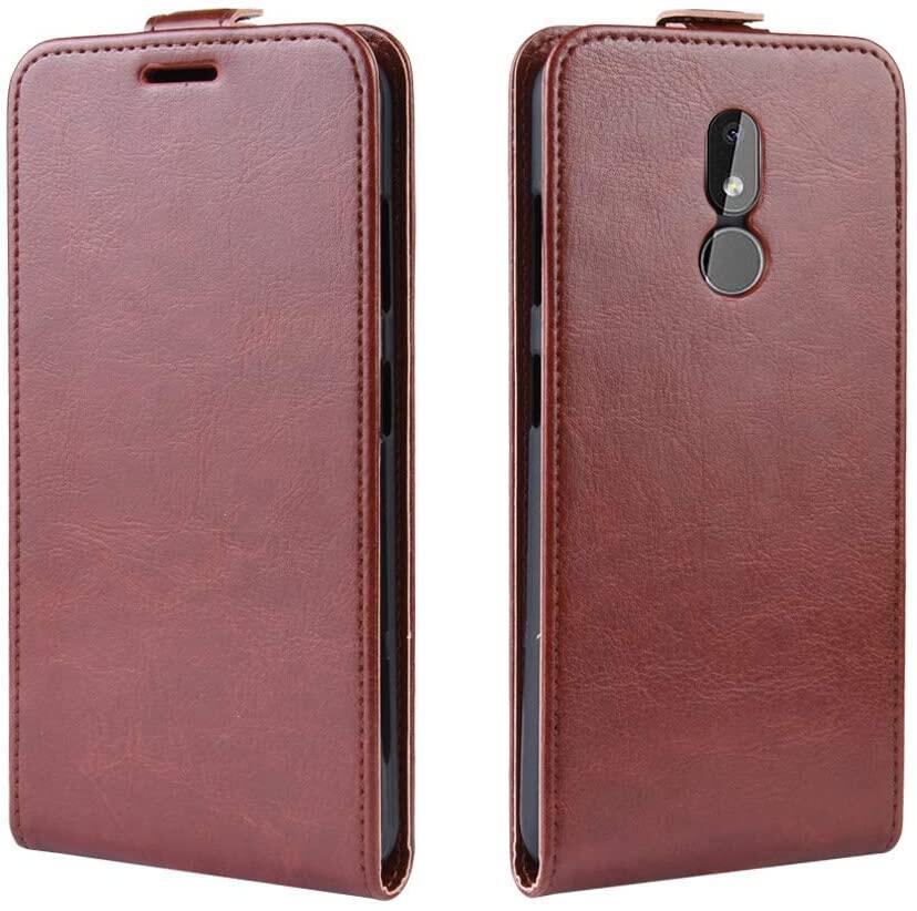 lthmy for Nokia 3V / 3 V / 3.2  Vertical Flip Folio Phone Case PU Leather Protective Cover Magnetic Closure Shell with Card Slot. 