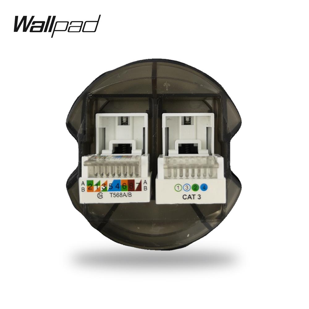 【YIYANGMAOYI111】L6 Black White Grey Gold Telephone RJ11 & RJ45 Internet Data Computer Wiring Modular DIY Free Combination. 