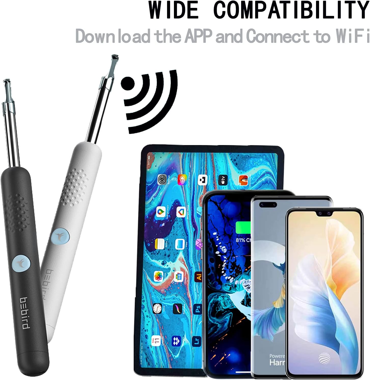 Xiaomi Bebird R1 Wireless Intelligent Visual Ear Stick Precision Endoscope. 