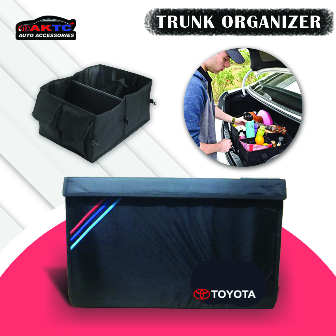 TOYOTA Car Trunk Organizer Car Back Folding Portable Storage Tool Bag Multi Use Food Organizers Auto Collapsible Storage Box TOYOTA Daraz .bd