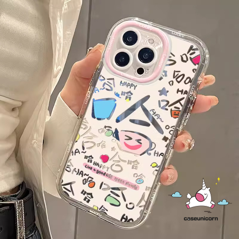Cartoon Crayon Shin-chan Cute Doraemon Funny Text Color Graffiti Casing Compatible for IPhone 16 15 14 13 11 12 Pro Max 7Plus XR XS Max X 15 8 14 7 Plus SE Luxury Mirror Case. 