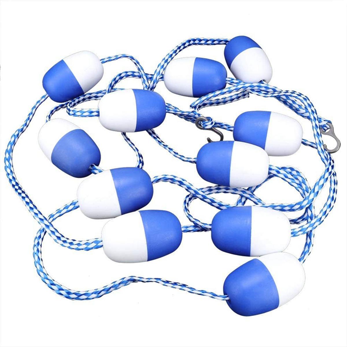 JAERBEE 11 Balls Safety Float Line-5M Swimming Pool Safety Separation Rope Float Rope Lane Line Swimming Pool Equipment