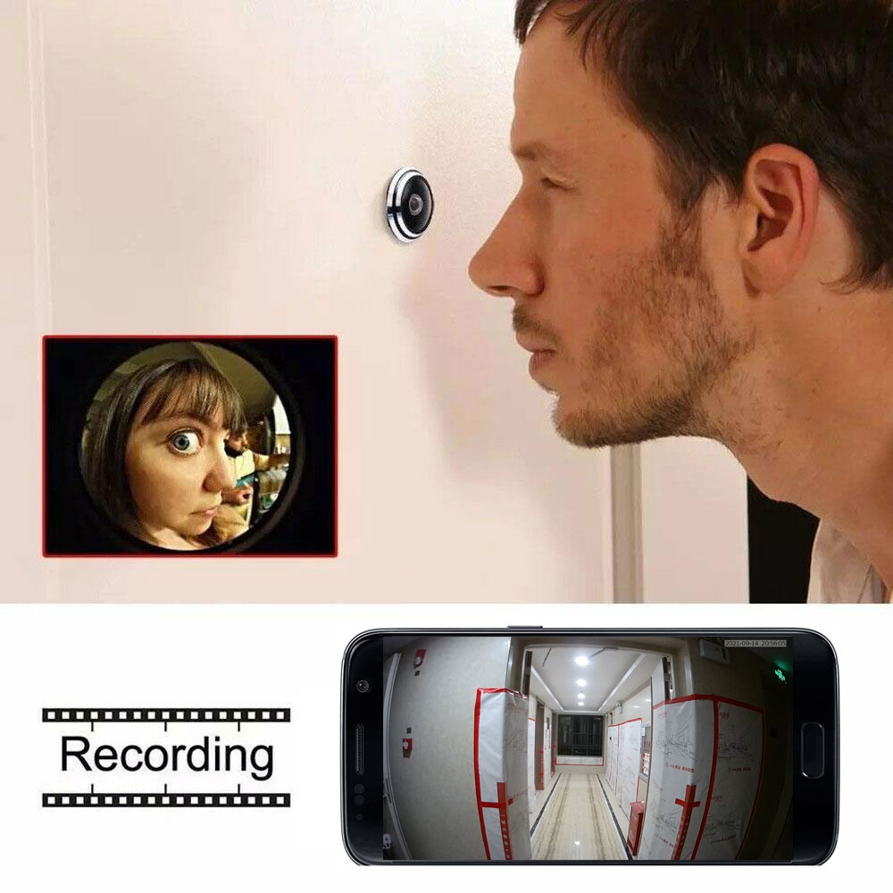 Tuya Wifi Peephole Door Camera eye 1080P 2.4G Smart Video Motion Detection Onvif Door Viewer Support SD card Audio One Way Talk. 