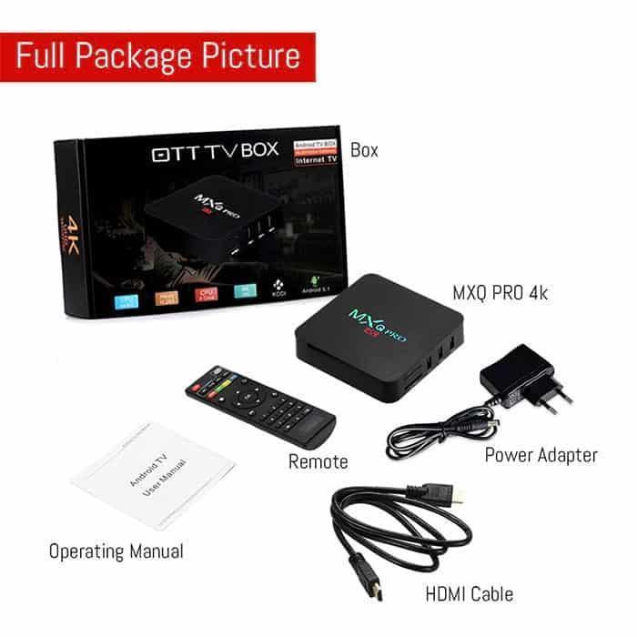 Android Smart TV Box Android TV Box MXQ PRO 4K TV Box Android TV Card With IP TV Kodi , Youtube play store etc