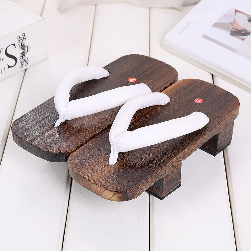 New High-Heeled Wooden Sandals Authentic Japanese-Style ToastingcosMen's and Women's Two-Tooth Clogs Clog. 