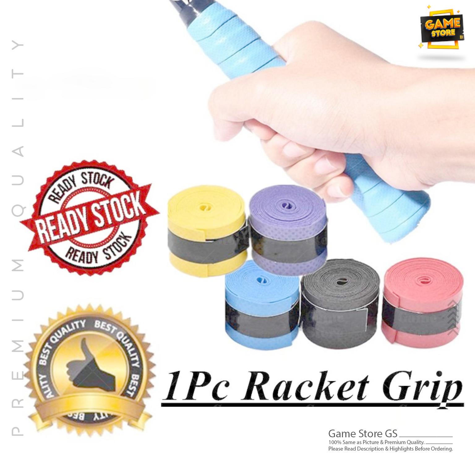 Racket Grip Absorb Moisture Badminton Handle Tape 1 Pcs. 