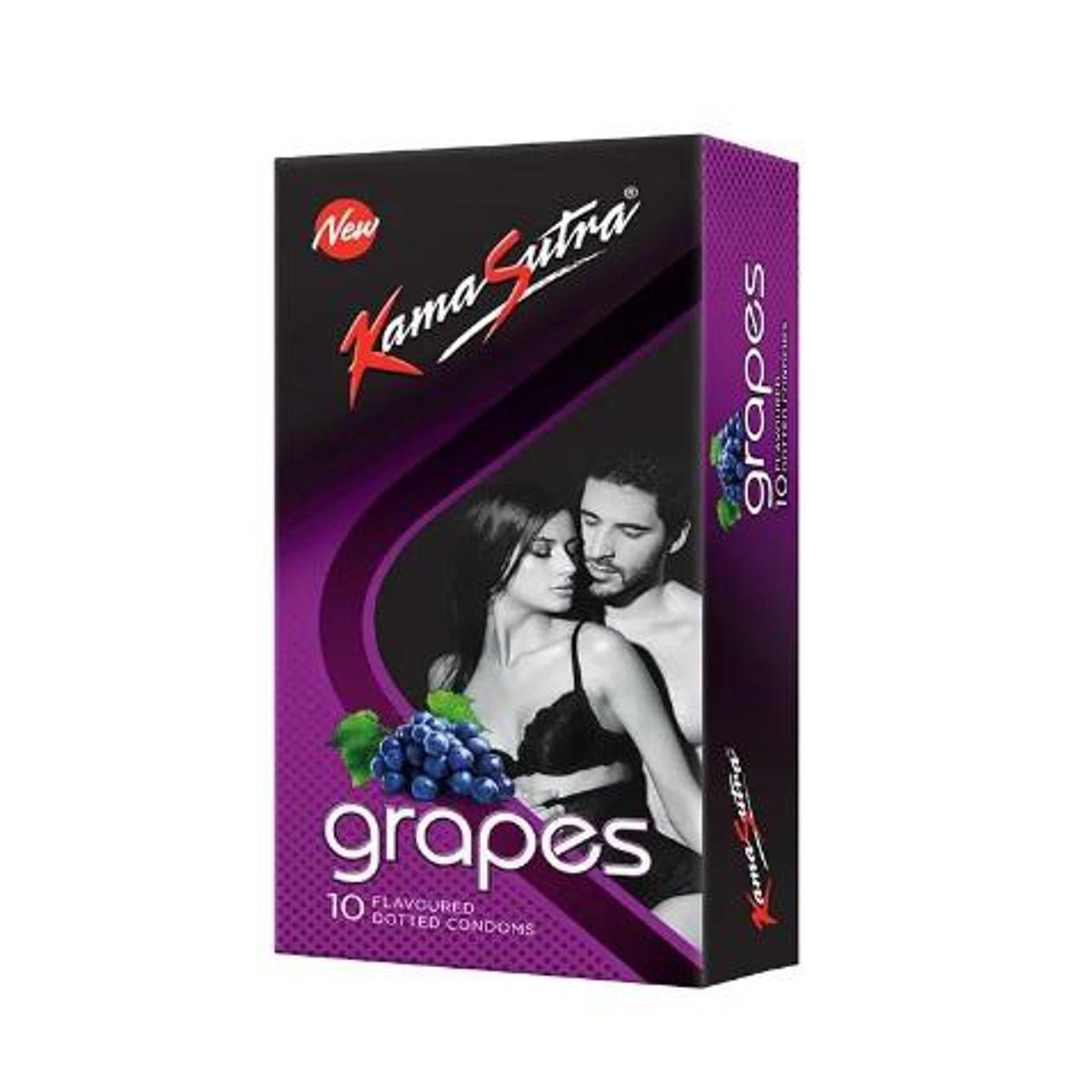 KamaSutra Grapes Flavoured Dotted Condoms - 10pcs. 
