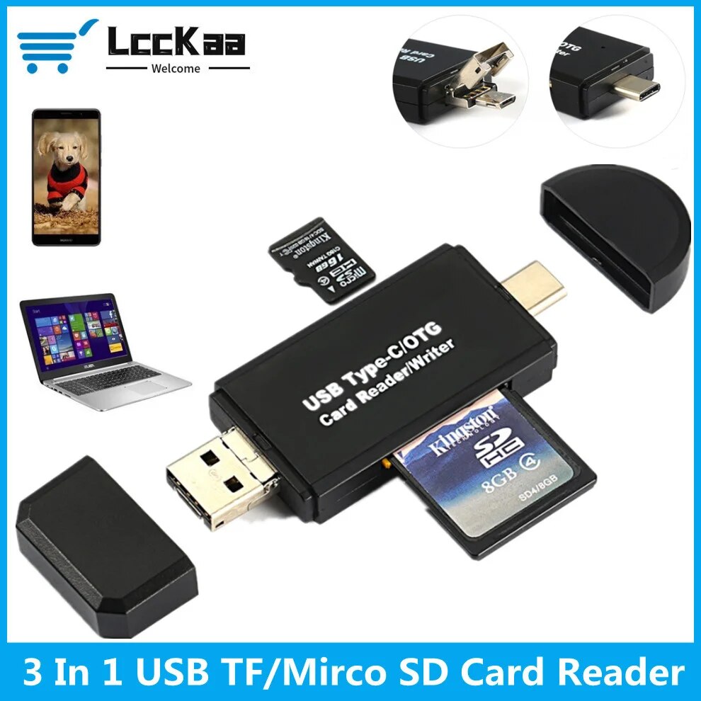 USB 2.0 Card Reader OTG Micro SD Card Reader For USB Micro SD Adapter Flash Drive Smart Memory Card Reader Type C Cardreader