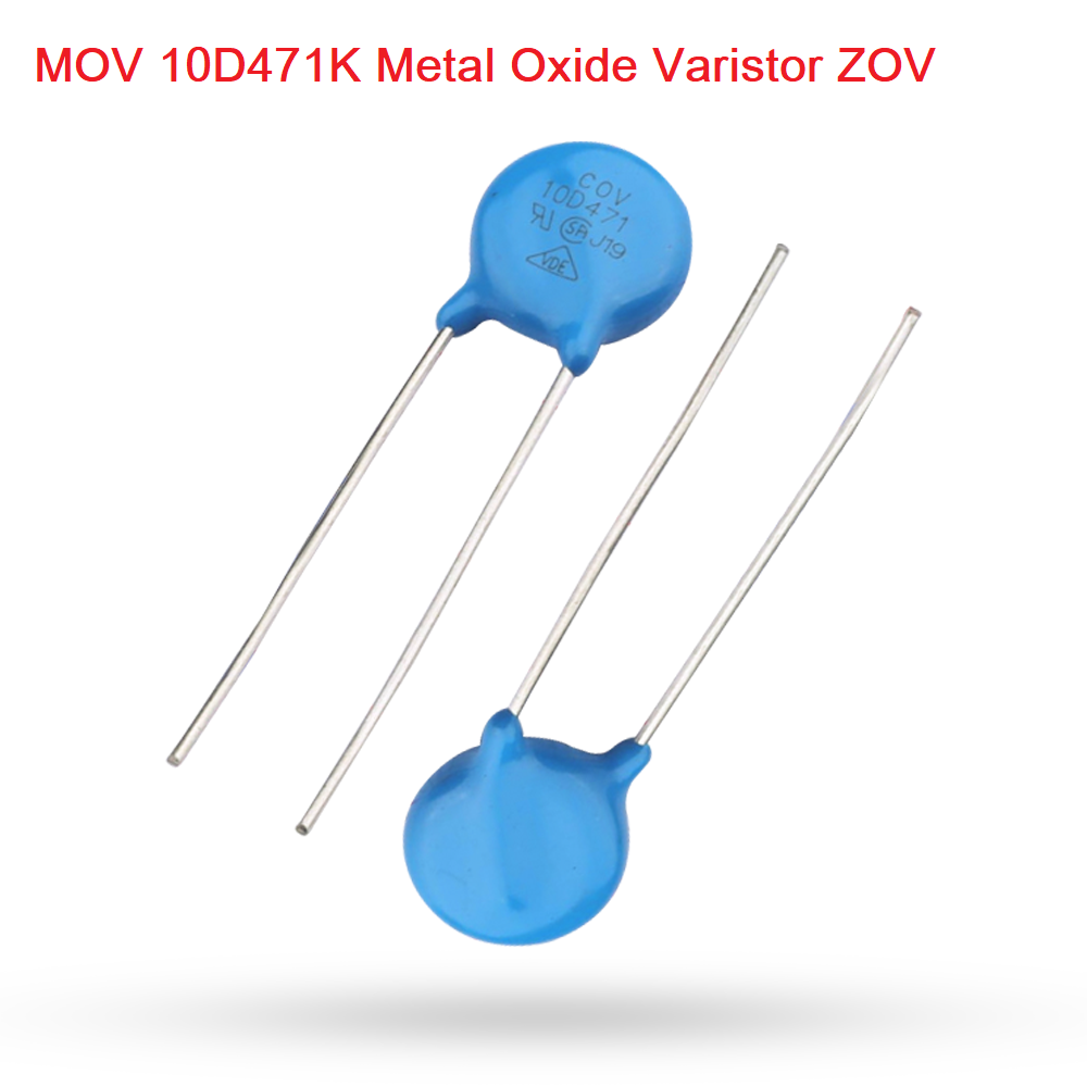 2Pcs- MOV 10D471K 10D-471K Disk Type Metal Oxide Varistor ZOV For Power Supply ZOV 2 Pin Leads. 