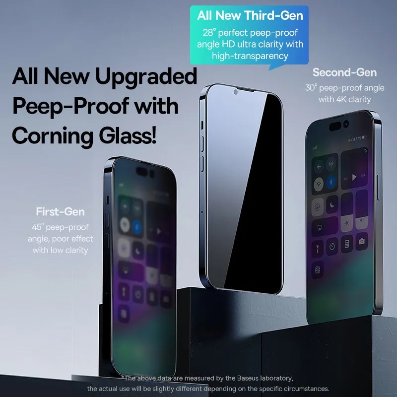 Baseus 0.4mm Corning Tempered Glass for iPhone 15 14 13 12 Pro Max Screen Protector for iPhone XR X XS Max Easiest Installation Outlier Aeuinv. 