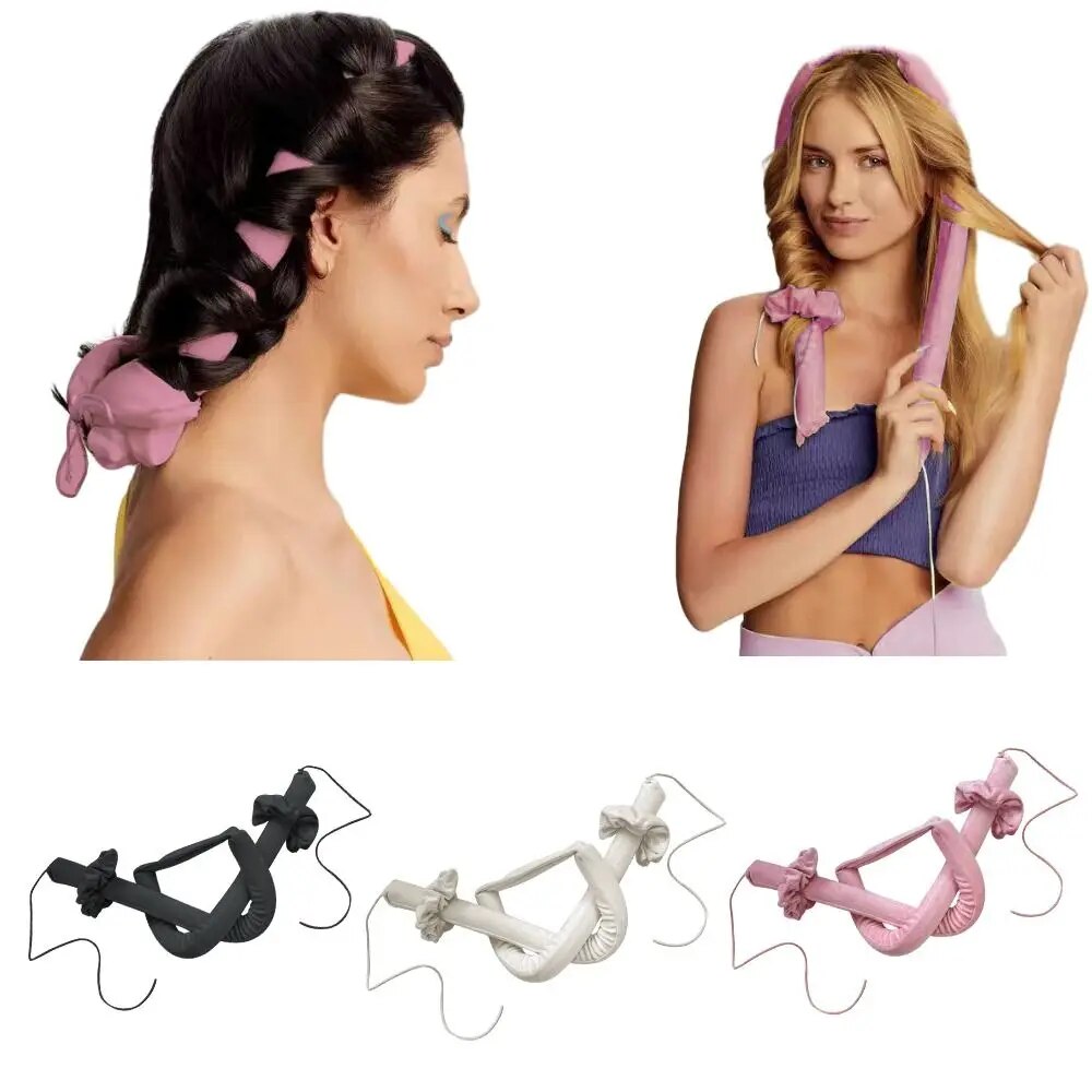 【NEW】 Big Wave Heatless Curling Rod Soft Head Hair Curler Hair Rollers Non-Heat Curling Irons With Rope Wave Form Curl Rod Girl Women. 