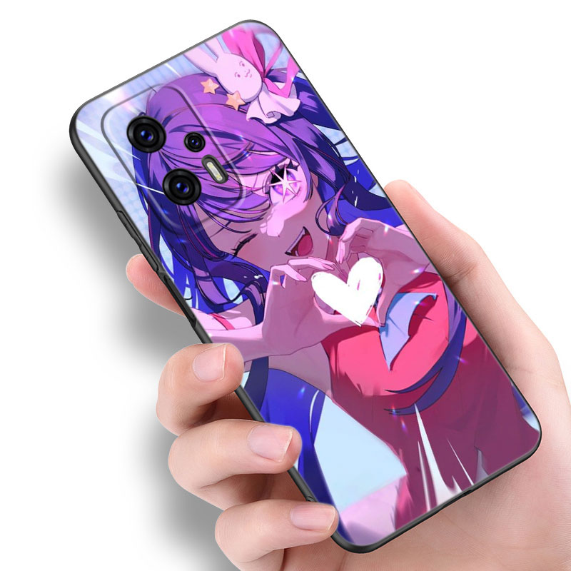 Anime Oshi no Ko Hoshino Ai Black Silicone Phone Case For Xiaomi POCO X3 X4 NFC F5 M3 M4 M6 X5 X6 Pro F3 F4 GT 5G C55 C65 M5. 