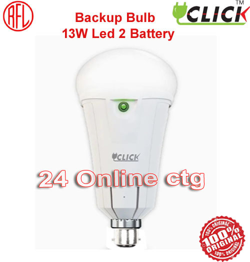Rechargeable 13w Smart Charging Backup Click LED Lights, AC/DC Light two Battery, 3 hrs Backup, Can be charged when Light off or On