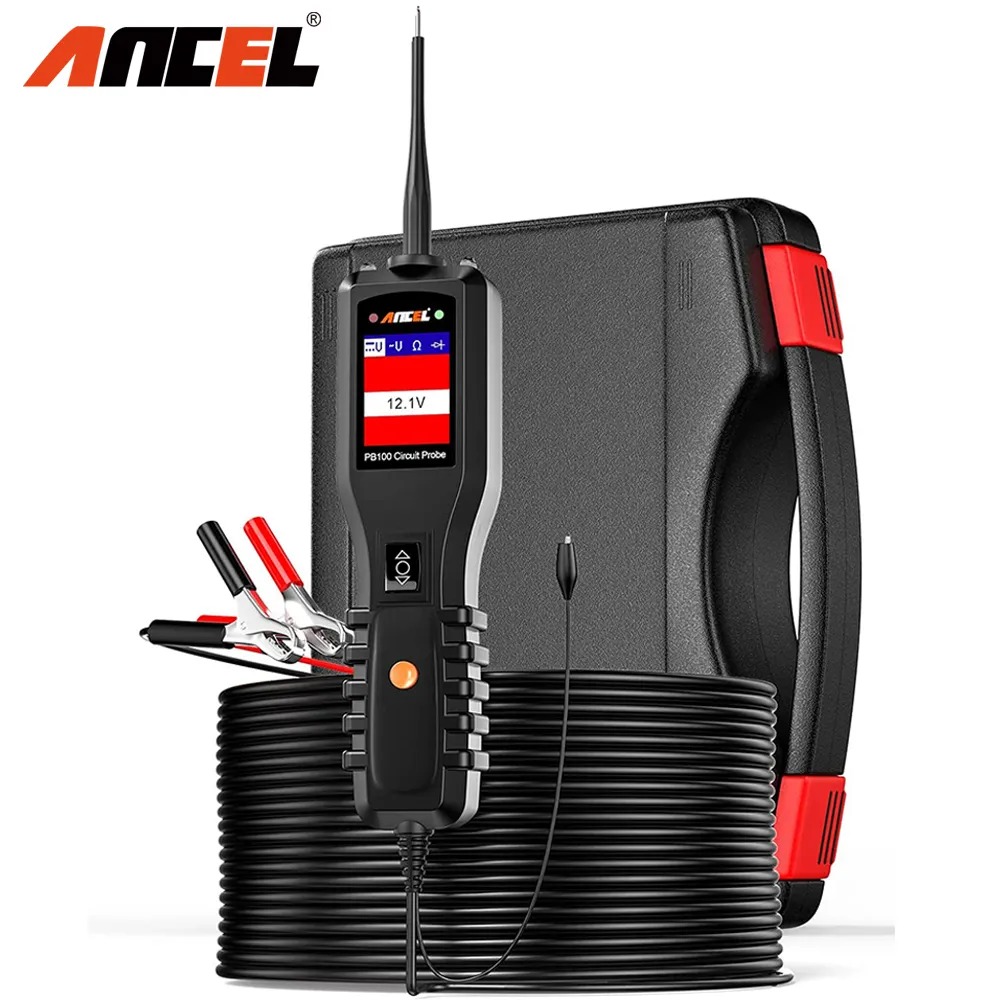 2024 Newest Ancel PB100 Automotive Circuit Tester Power Circuit Probe Kit Electrical System Diagnostic Tool 12V 24V Voltage Power Scanner