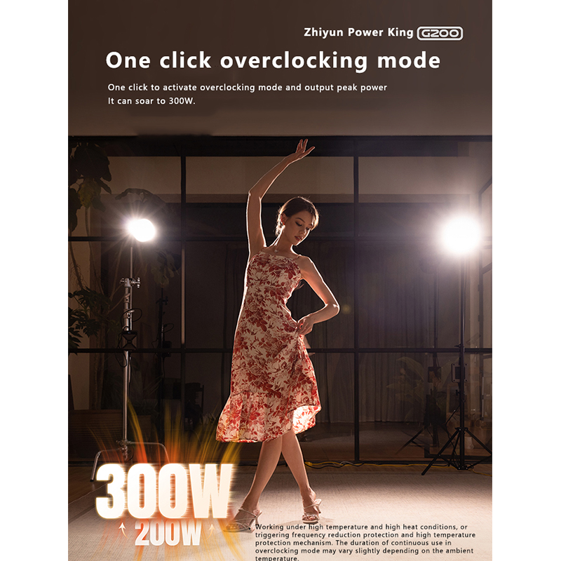 ZHIYUN MOLUS G200 300W LED Video Işığı 2700K-6500K Fotoğraf Işığı APP Kontrolü Stüdyo Fotoğraf Lambası Ultra Parlak Kamera Işığı. 