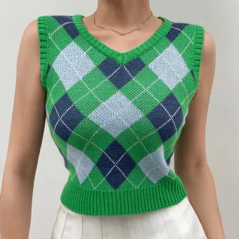 green sweater vest womens