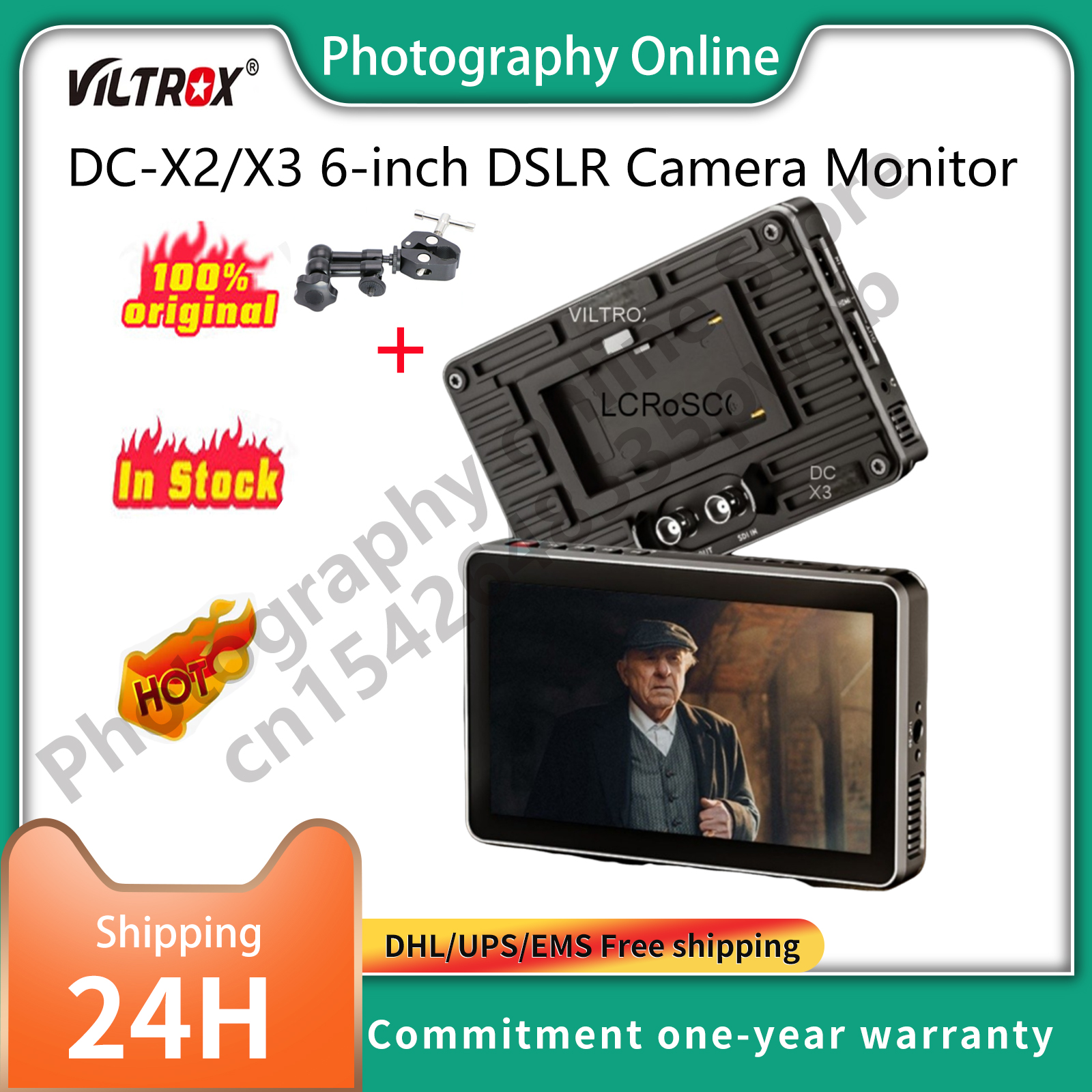 DC-X2/X3 Touch Screen Monitor 6-inch DSLR Micro Single Camera SDI HD 4K HDMI Display Screen for Canon Nikon Sony DSLR