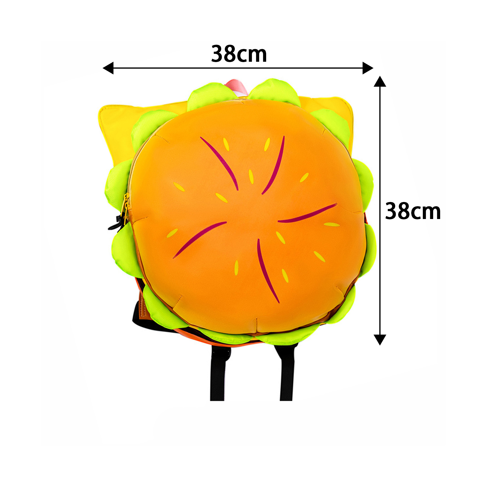 Sunnyheart Realistic Burger Backpack Deliciously Fun Cheeseburger Backpack with Adjustable Straps Large Capacity Realistic 3d Design Perfect for School or Travel Get Yours Hamburger Backpack. 