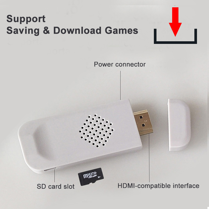 SF900 Game Stick Retro 4K HD Output Video Game Console Built-in 4400 Games for SNES NES Wireless Controller 16 Bit Game Player. 