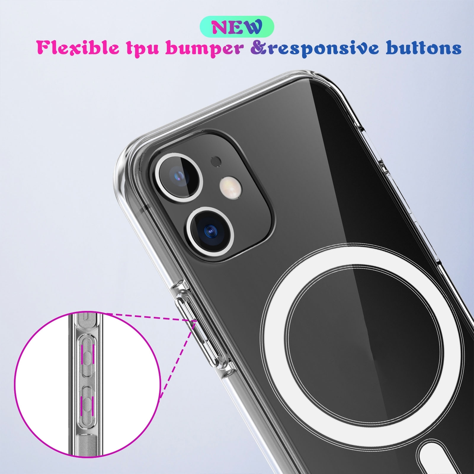 （COD)For iPhone XS Max Magsafe Case Simple Magnetic Ring All-inclusive Clear Crystal Acrylic PC +TPU Shockproof Case. 