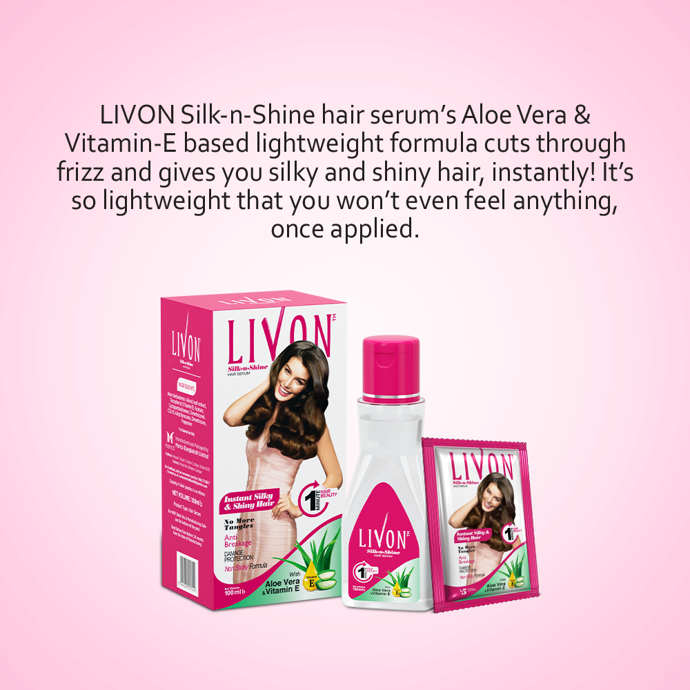 Livon Hair Serum With Argan Oil And Vitamin E For Women And Men For Frizz Free Smooth And Glossy 3471