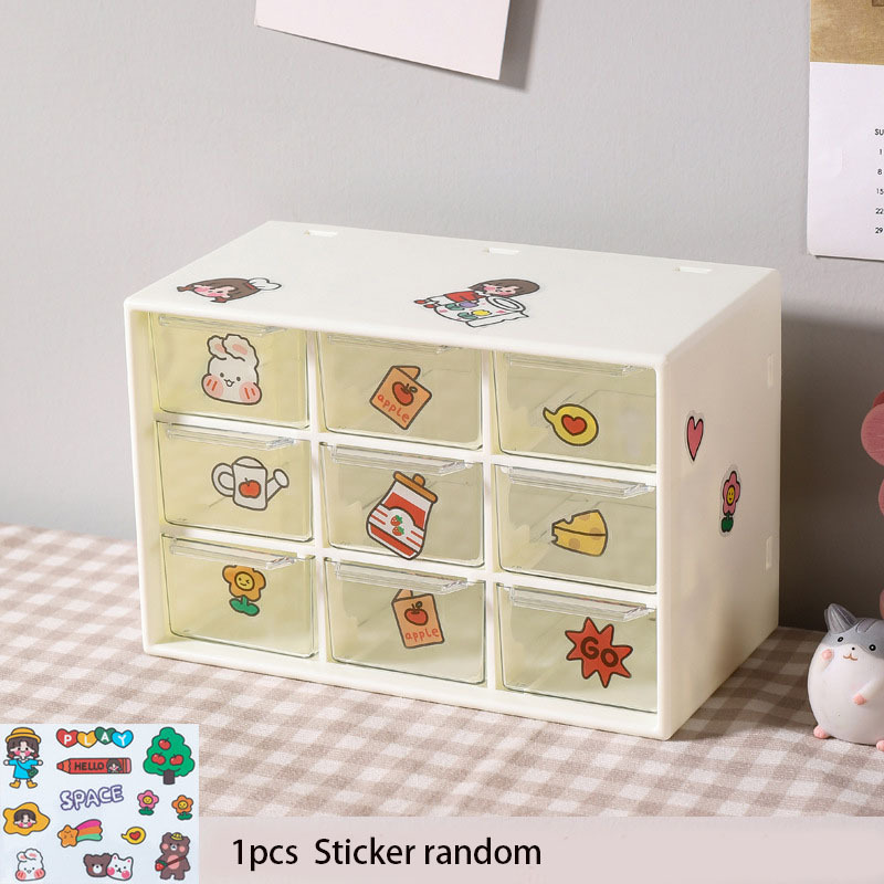 6/9 grid storage box storage rack Ins table top small drawer plastic