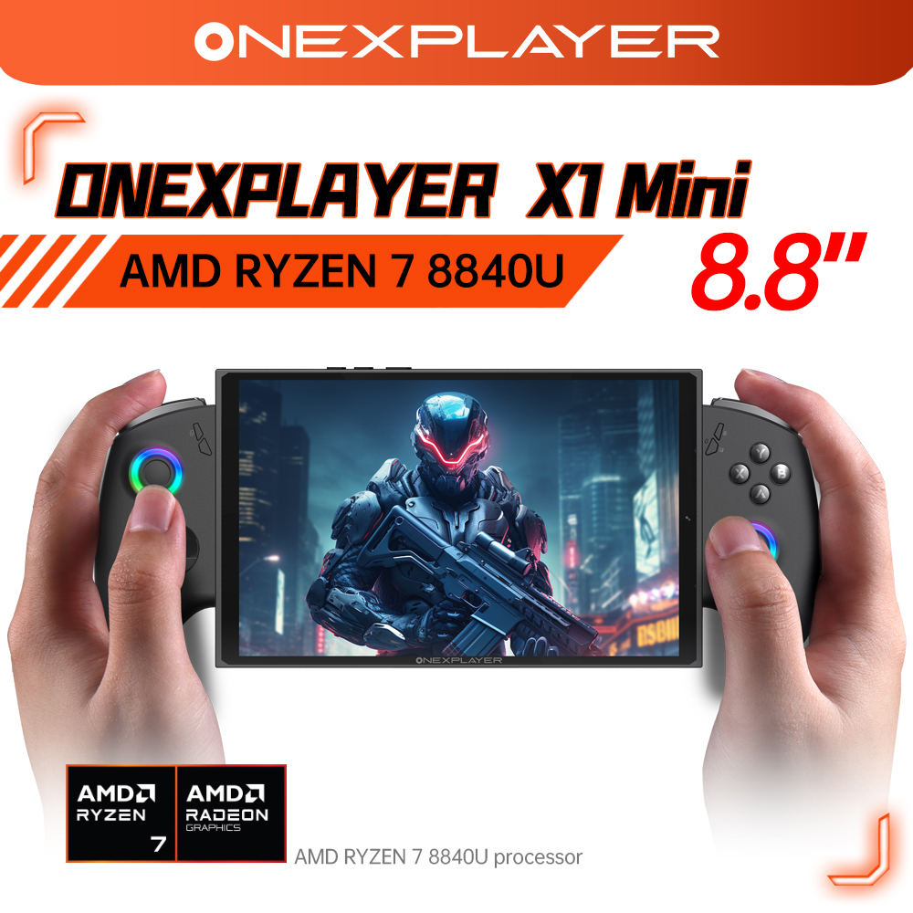 New OneXPlayer X1 mini 8.8 Inch AMD R7 8840u 2K 144hz Onexconsole Qculink Laptop Camera Gaming pc Laptop Wins Gaming Console